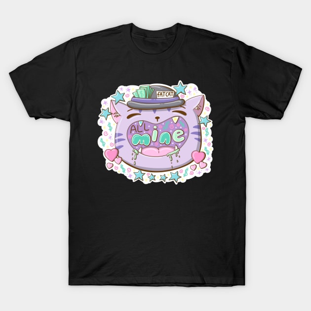 Fat cat wants it all in kawaii style T-Shirt by studiomogwai